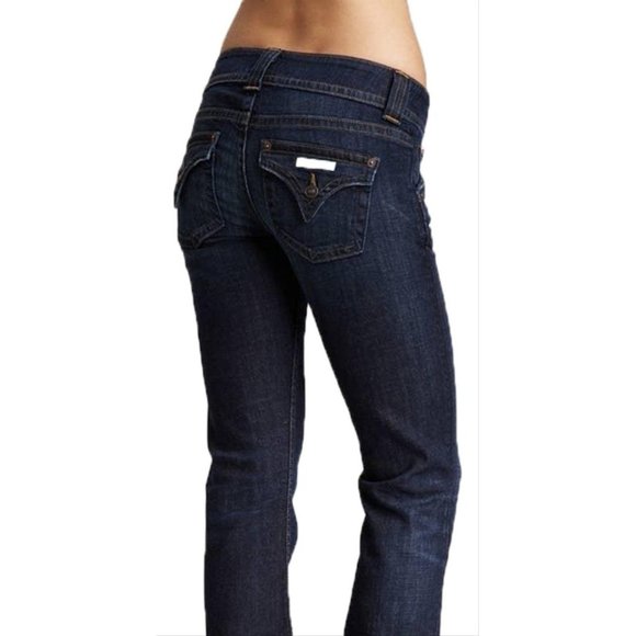 Womens Size 27 Hudson Dark Indigo Blue Signature Bootcut Stretch Jeans - Picture 1 of 6
